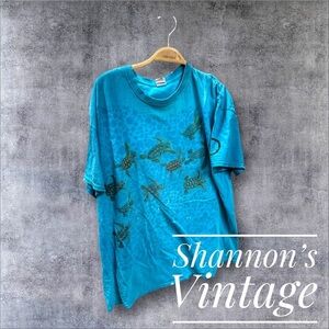 Gildan Sea Turtle Conservatory Y2K Men’s Size XL Distressed Tee A34